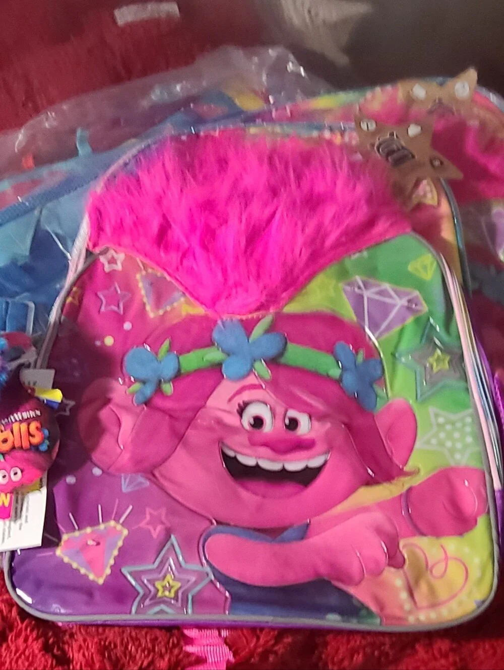 Trolls 4 Pc Set.. Backpack and Tote Bag Set - 4 Total Pieces